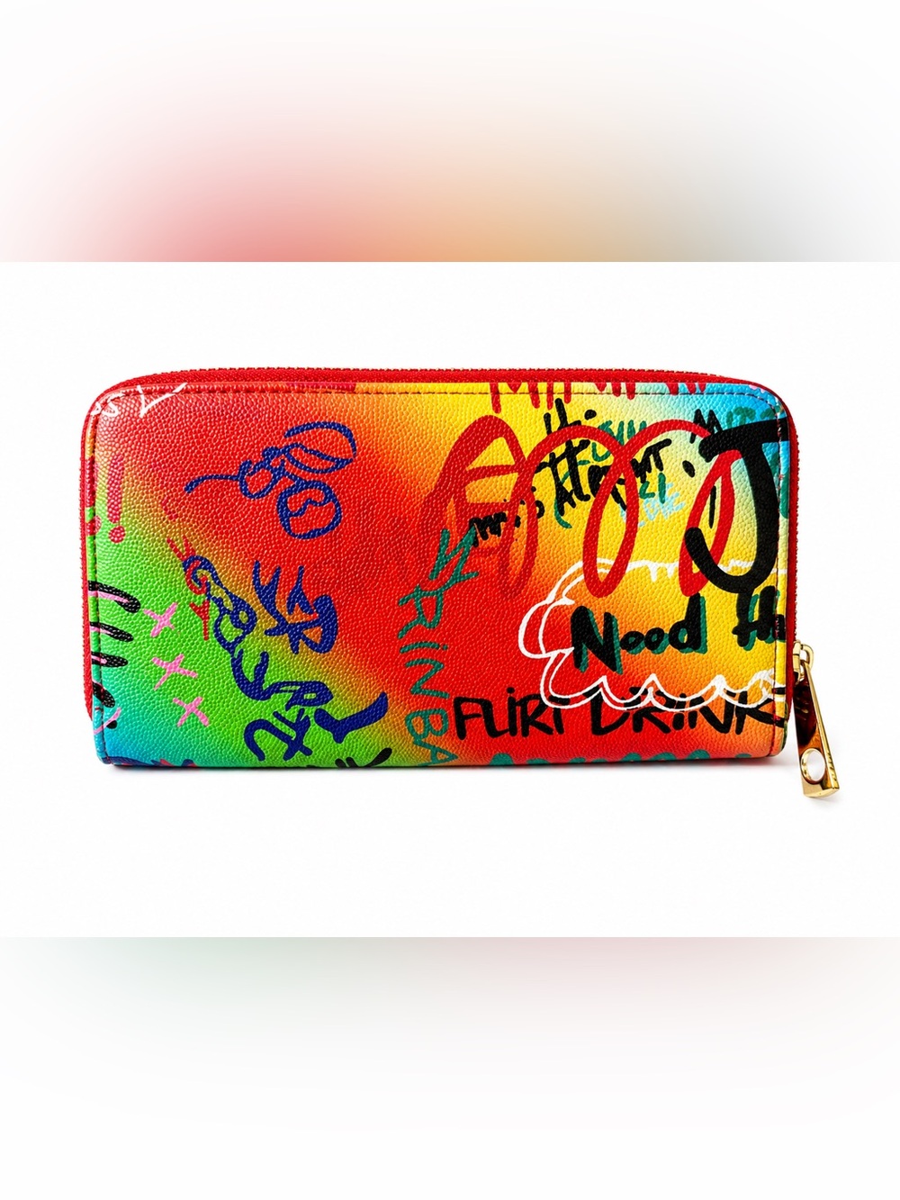 Graffiti Leather Wallet - Multicolor - Picture 2 of 4